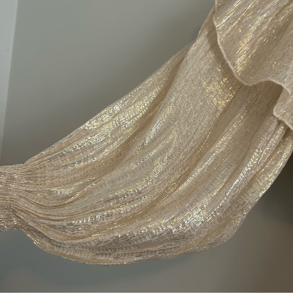 Alice McCall Metallic Ruffle Off‎ the Shoulder Mini Romper - Picture 7 of 9